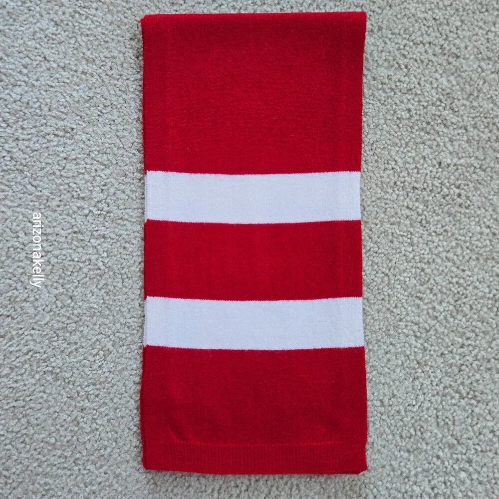 NWOT Talbots Cashmere Scarf Red & White Striped
